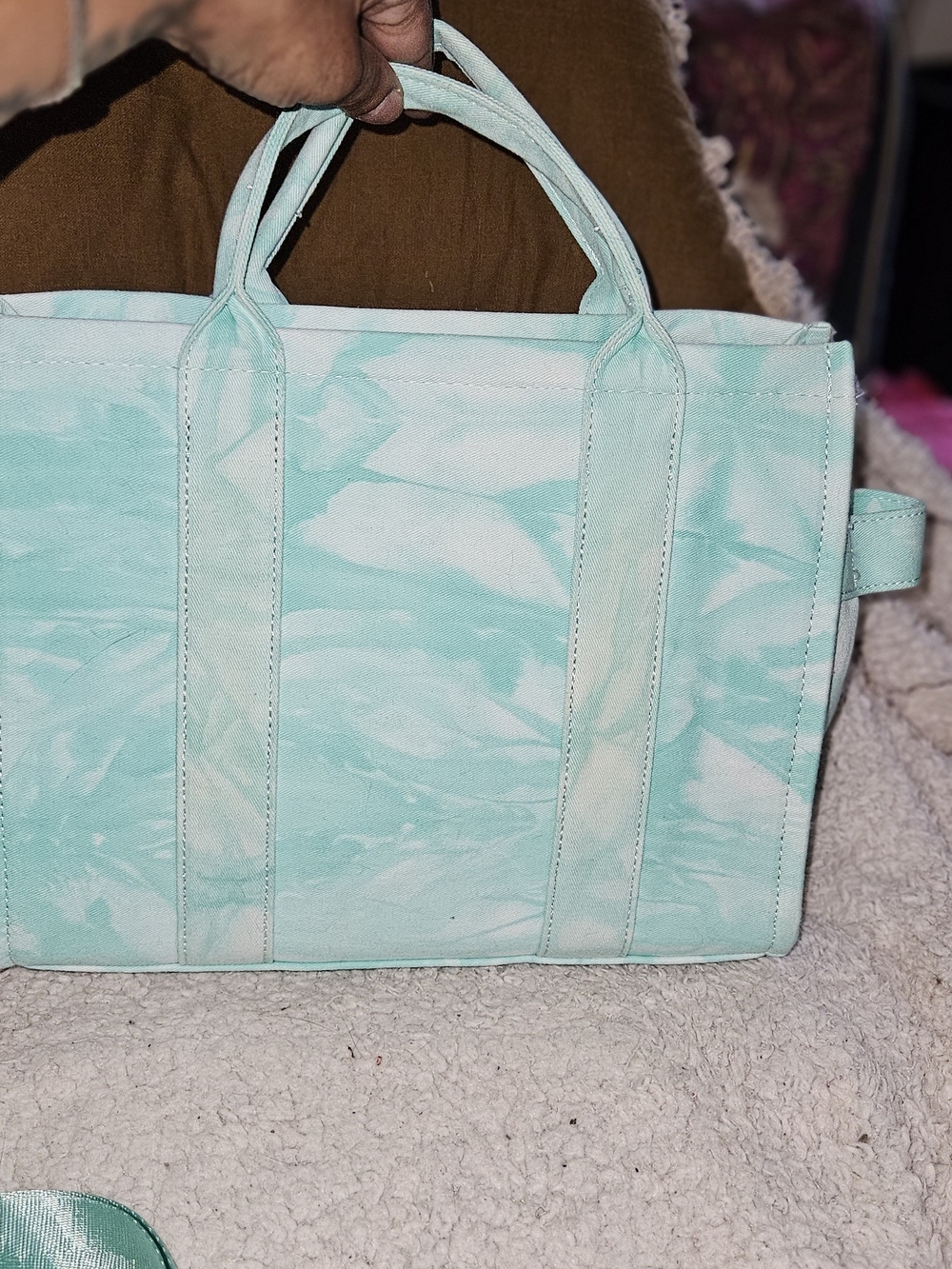 Marc Jacobs Mint Tie-Dye Tote Bag with Matching Hat - Picture 3 of 4